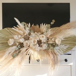 Boho wall decor dry flowers