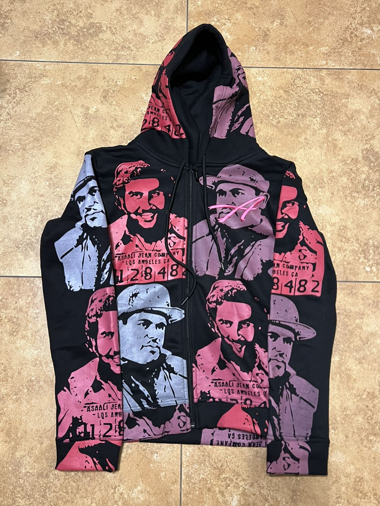 Asaali Pink Zip Up Hoodie