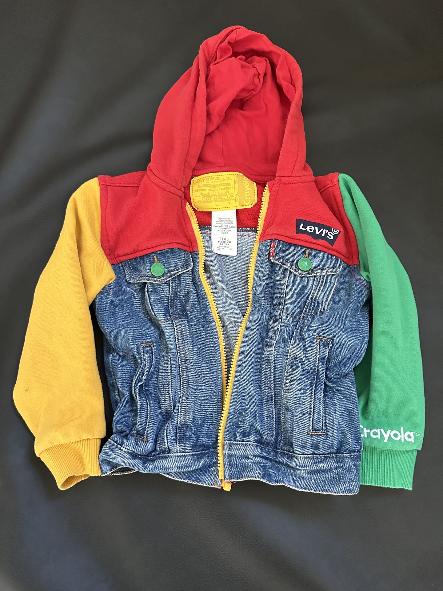 Levi’s x Crayola kids toddler jacket xs 5/6