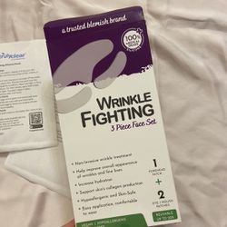 Wrinkle fighting 3 pc face silicone patch set