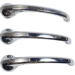 '40 - '59 Vintage Interior Door Handle Pull Chevrolet GM Chrome Lot of 3 Set 