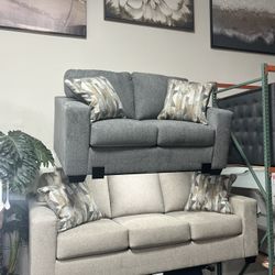 Super Deal‼️ Sofa And Loveseat Set. 2 Color Options