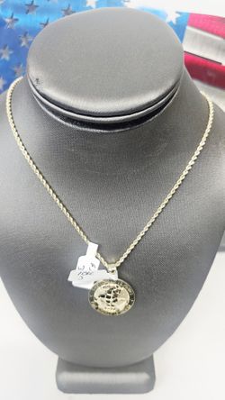 10k 24inch 2.3mm Hollow Chain And 10k Pendant (Price Is Firm)