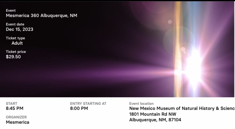Mesmerica 360 Tickets