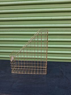 Gold wire magazine holder file organizer