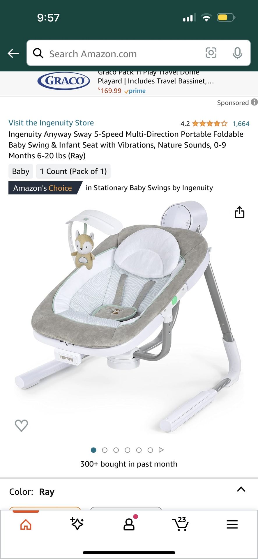 portable baby swing