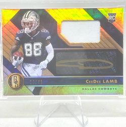 CEEDEE LAMB ROOKIE PATCH AUTO /49 2020 Gold Standard