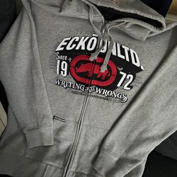 Mens Vintage Ecko Unltd Embroidered Zip Up