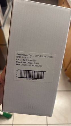 Glass Starbucks bear cup