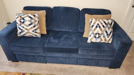 Navy 83"couch and chair, like new