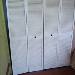 White Bi Fold Closet Doors