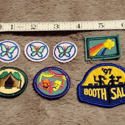 Lot Of Vintage Brownie and Girl Scout Patches and Badges