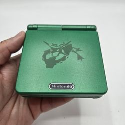 Nintendo Game Boy Advance SP AGS-101 (Rayquaza reshell) system only.