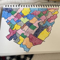 Odd Shapes Drawing Colored Pencils