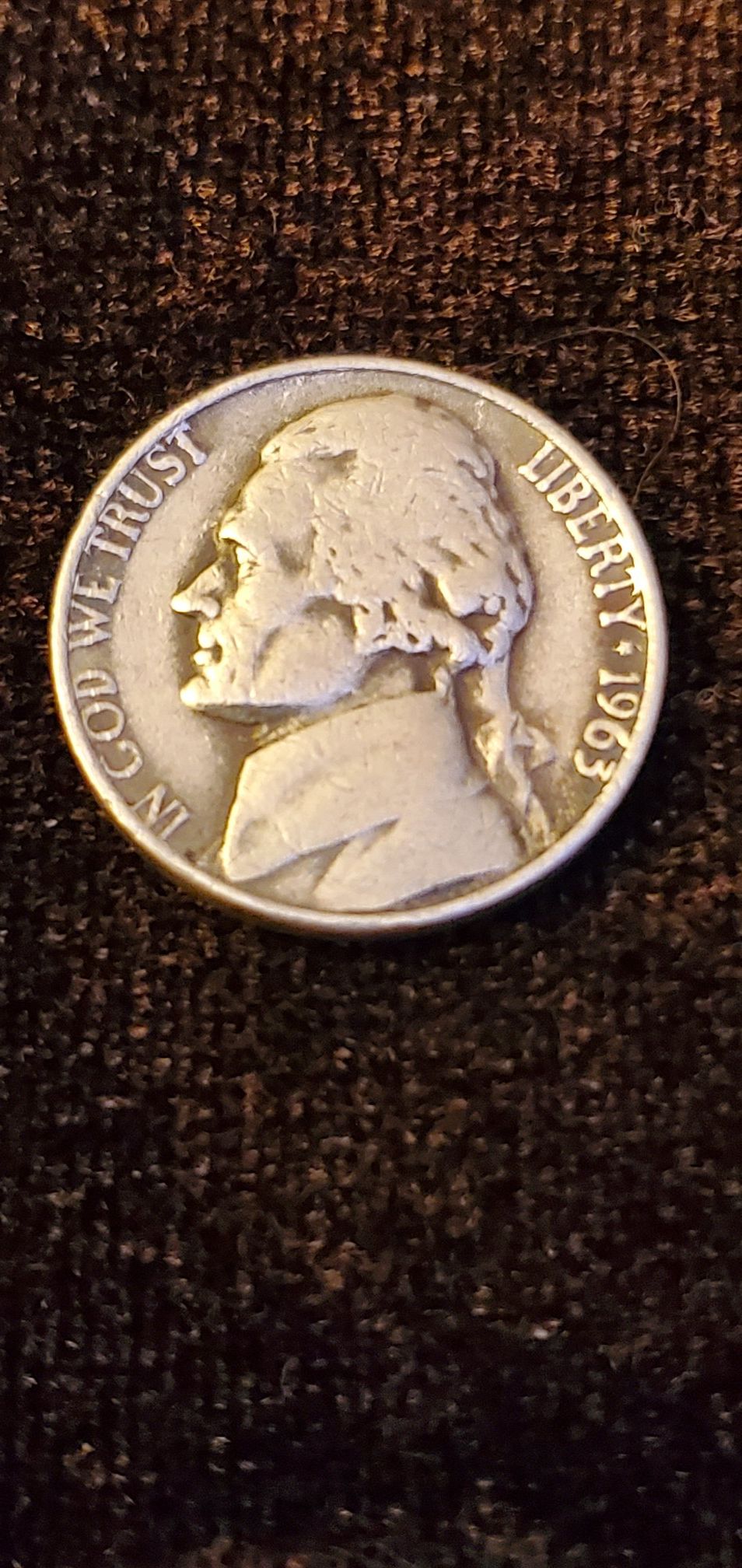 Rare Black 1963 Jefferson Nickel