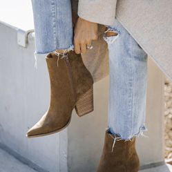 Faux suede Booties Brand New 