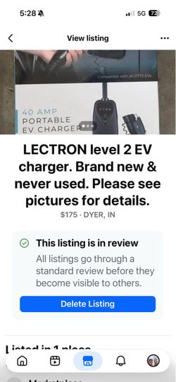 LECTRON level 2 EV charger. Brand new & never used. Please see pictures for details.