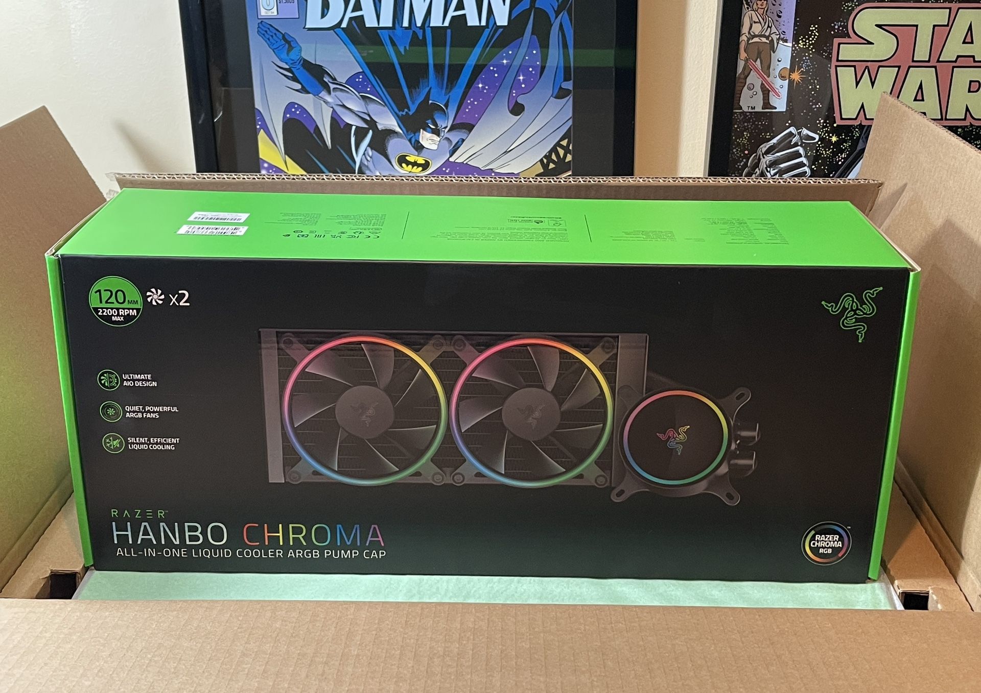 Razer Hanbo Chroma RGB AIO Liquid Cooler 240MM All In One Liquid Cooler Pump Cap