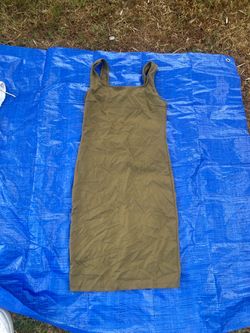 Forever 21 Olive Green Sleeveless Bodycon Midi Dress - SIZE XL