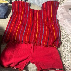 Women’s Red 2 Piece Guatemala Medium