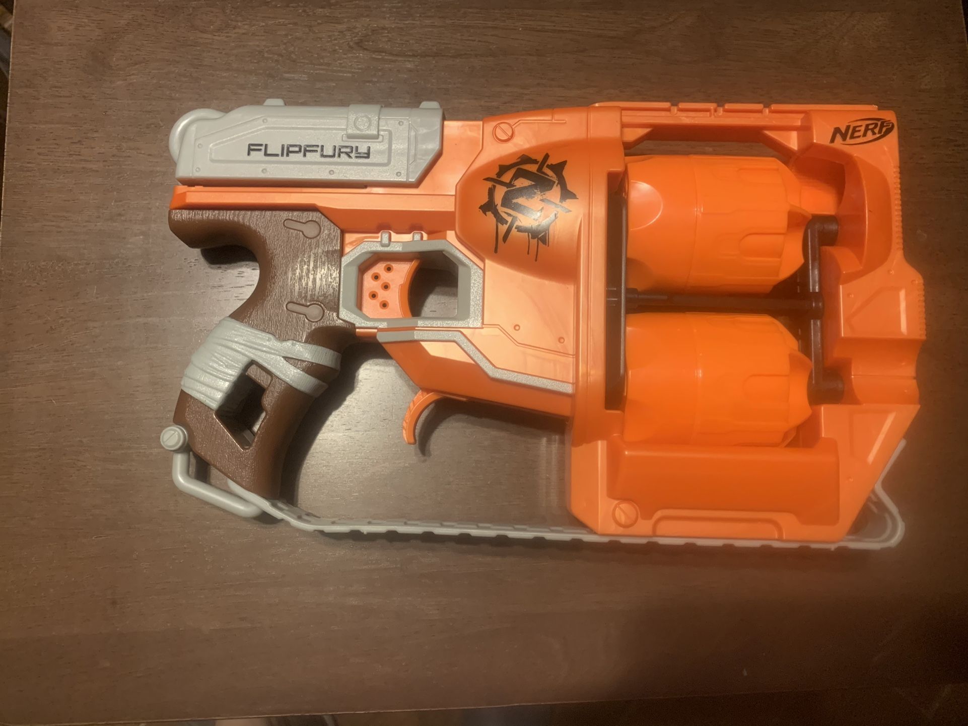 Toys-Flip Fury Zombie Strike Nerf Gun - Revolver Pistol | Rotary Nerf Dart Clips