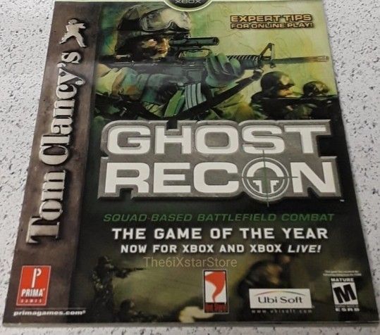 GHOST RECON Original Xbox Video Game Strategy Guide PRIMA Book Tom Clancy War