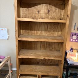 Rustic Pine Bookshelf 