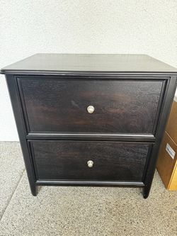 Ashley Furniture Almost Black 2 Drawer Filing Cabinet or Dresser or Nightstand