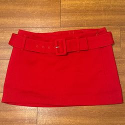 red mini skirt size 4 