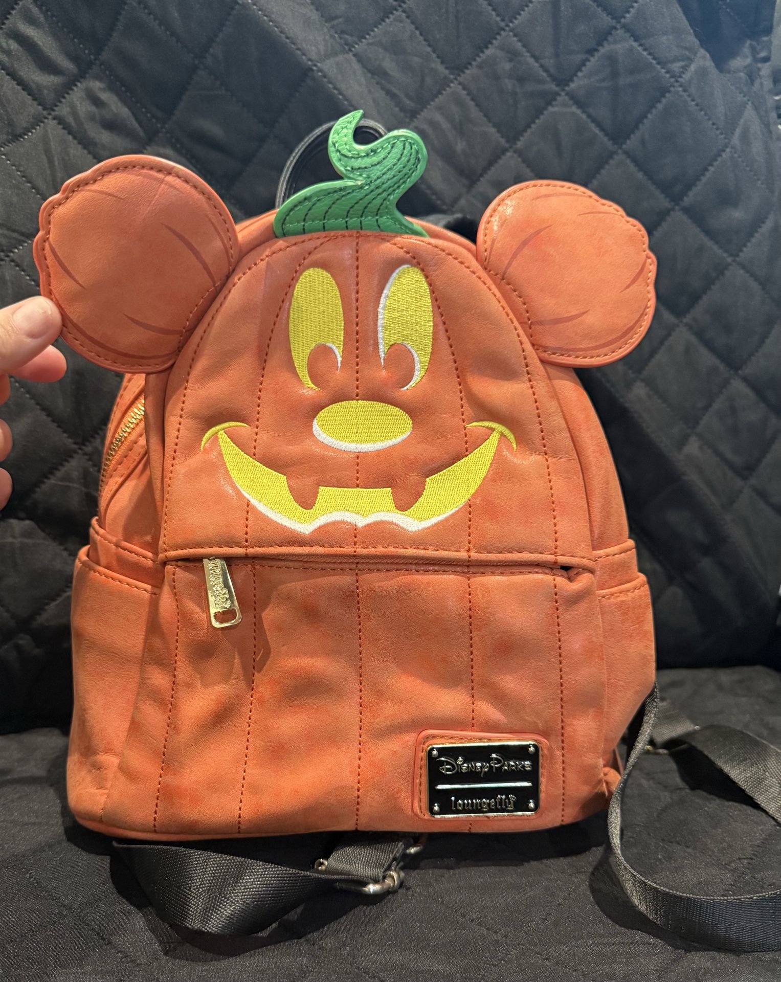 Disney Parks Loungefly Pumpkin Mini Backpack Orange Mickey 
