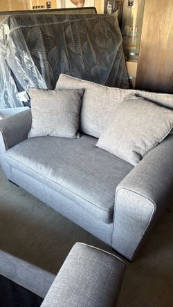 Gray love seat