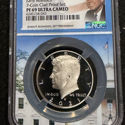 2021 S Gem Proof Kennedy Half Dollar Graded By NGC At PR69 Ultra Cameo 1-9
