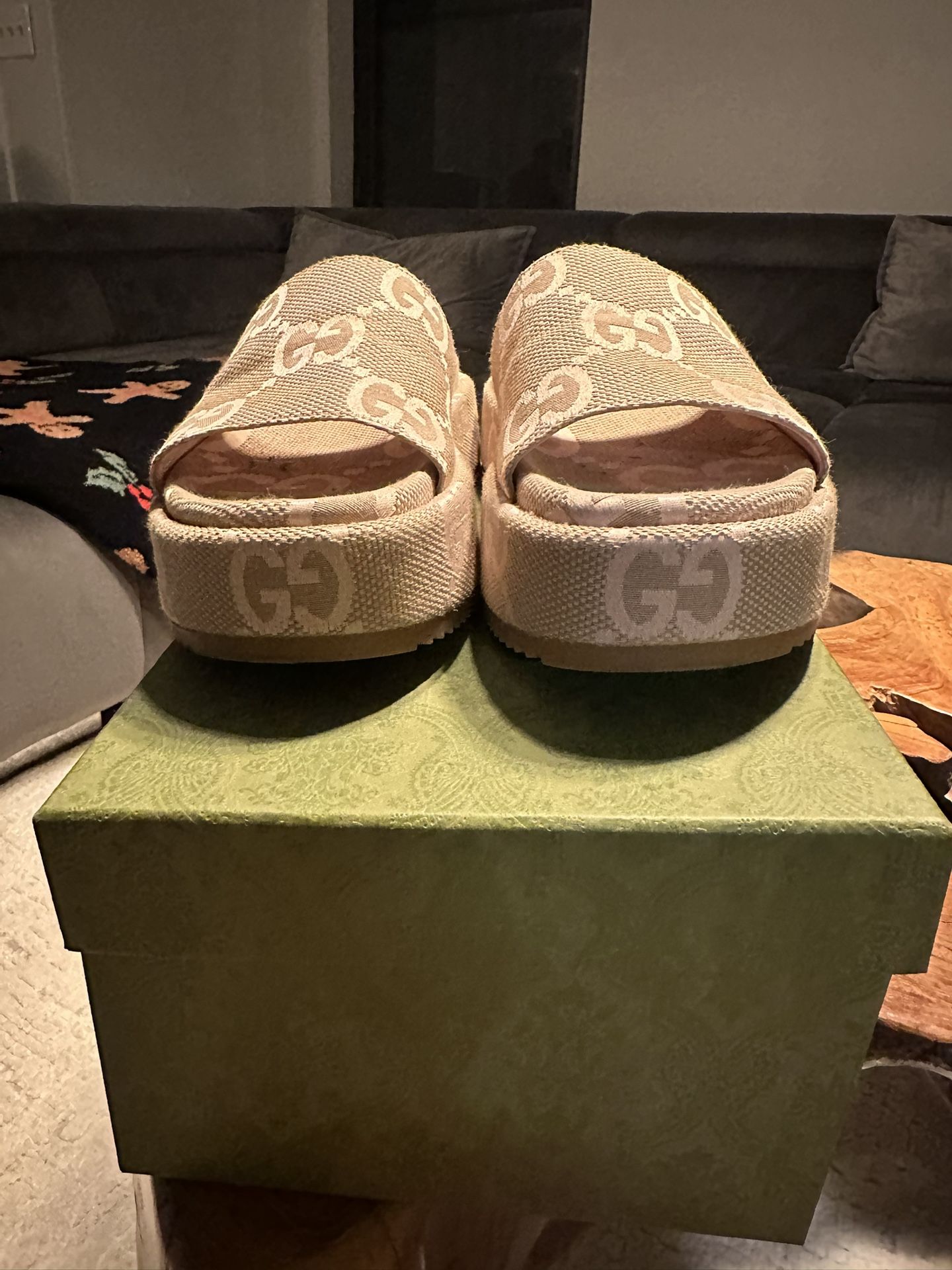 Authentic Gucci Shoes Platform slide Sandal