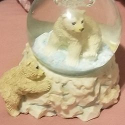 Polar Bear Snowglobe 3.5 inches high