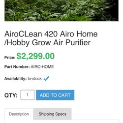 Airo Clean 420 Home Grow,Garden, Or Medical Office