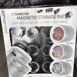 Kamenstein 12 canister magnetic storage rack set in excellent condition