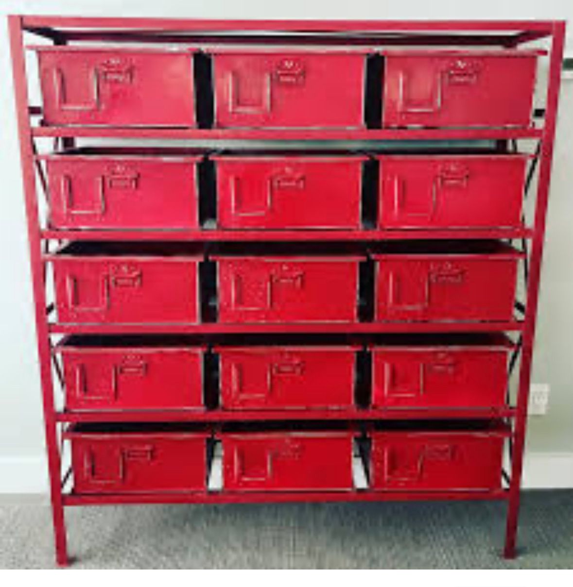 Red Kamal Metal Shelving Unit