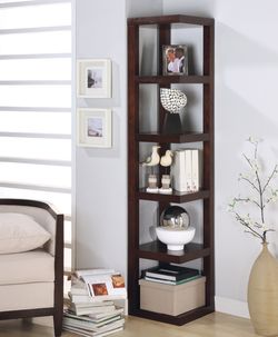 Corner Bookcase in Solid Wood for $275! Lowest Prices Ever!