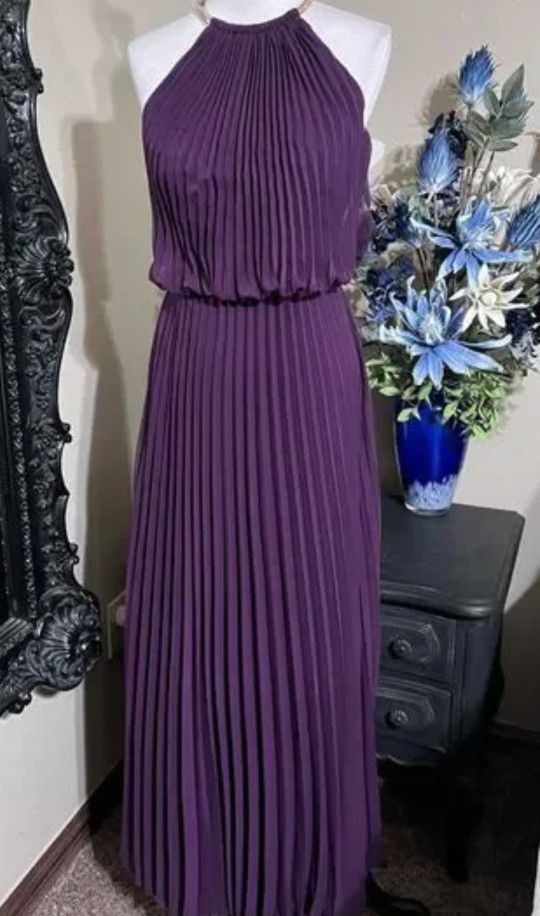 Sexy Cache purple plum long dress formal size 6