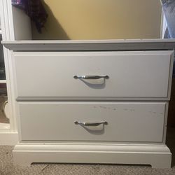 IKEA White 2 Drawer Nightstand/ Dresser