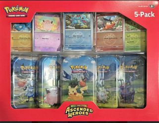 Pokemon Ascending Hero mini tins 5 pack