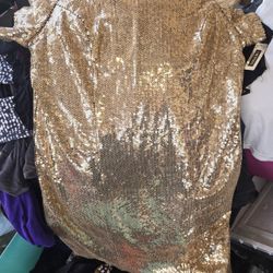 Gold Sequence Evening Dress 