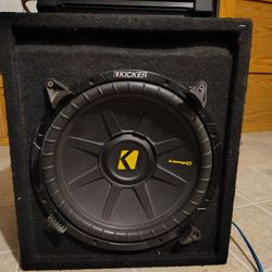 Kicker Comp 12-in Speaker With Amplifier 250 Watt