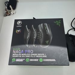 Razer Naga Pro Modular Wireless Gaming Mouse (RZ01-0(contact info removed)-R3U1) New Open Box