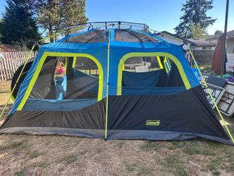 🏕️ Coleman 10-Person Dark Room Instant Cabin Tent – 10’ x 14’