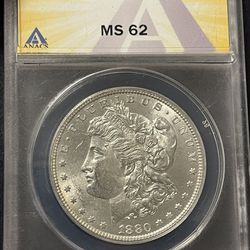 1880 S Morgan Silver Dollar Graded MS62