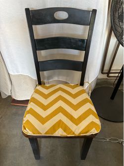 Solid Wood Chair With Very Clean Chair Pad