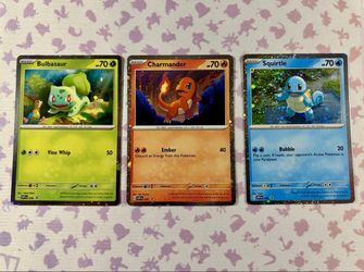 Pokémon TCG Scarlet & Violet Promo Bulbasaur #46 Charmander #47 Squirtle #48 NM