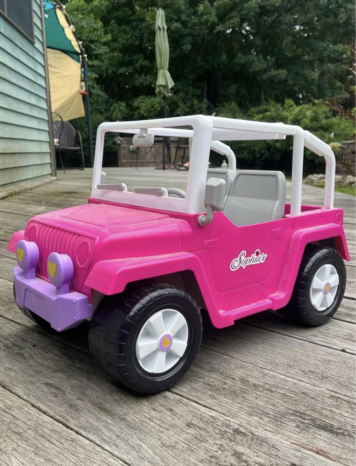 Pink Jeep For American Girl, Our Generation, Etc
