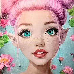 Fae Whysmsical Fantasy Art - Made By Hand - Colored Pencil Art